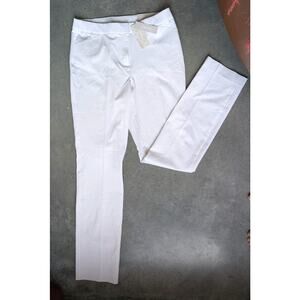 CHICO'S Straight Leg Comfort Waist Pants Size 10T Chico's Size 1.5T White TALL